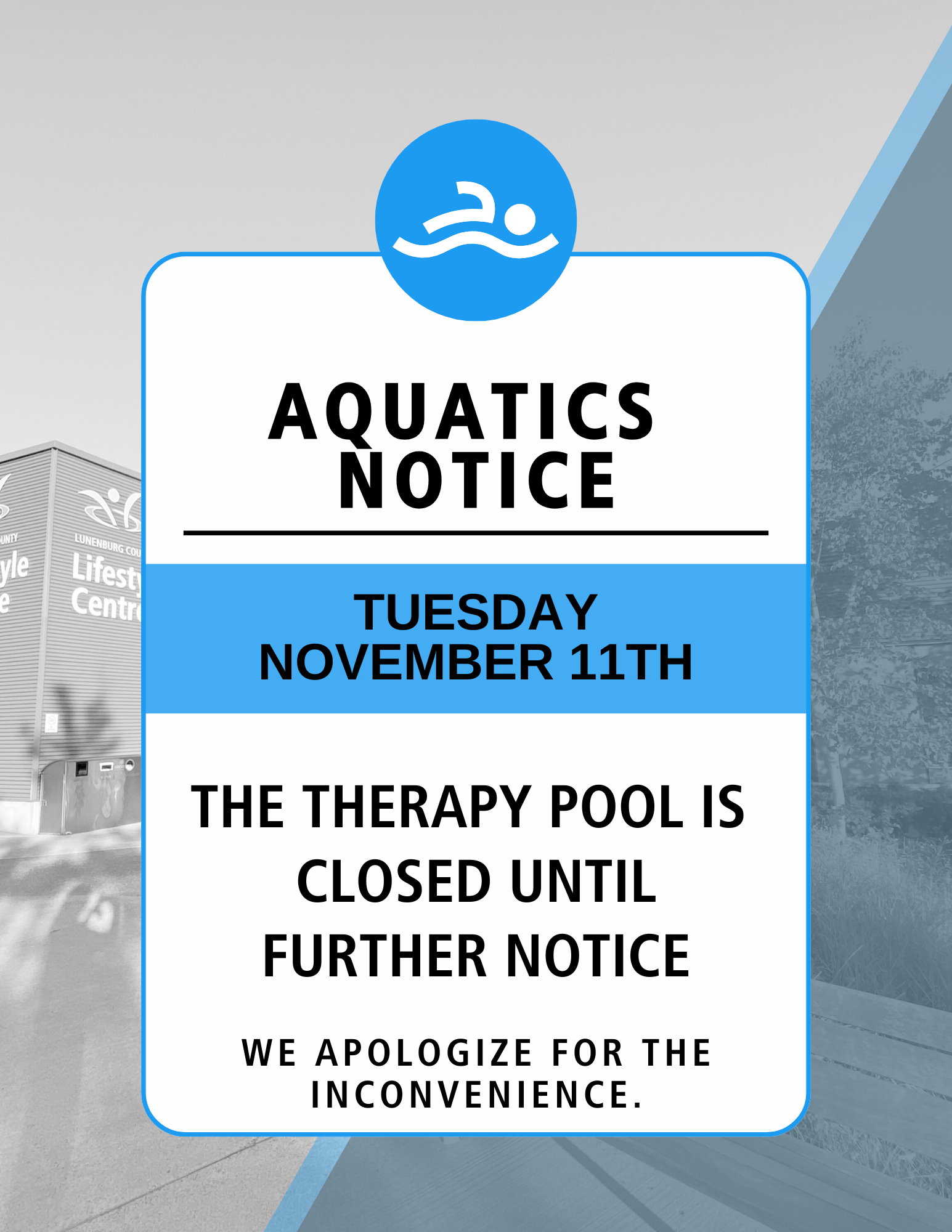 Therapy Pool Closure 2